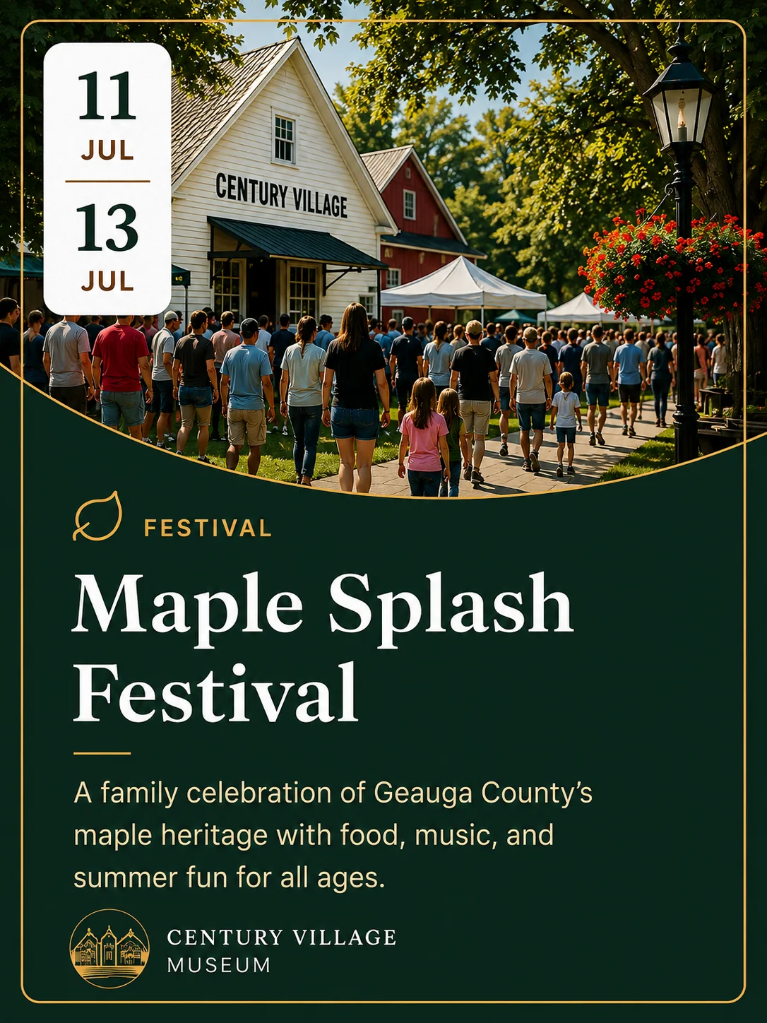 Maple Splash Festival poster, July 11–13, 2026